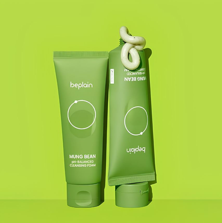 Beplain Mung Bean Cleanser limpiador facial suave en gel con enfoque ecológico coreano