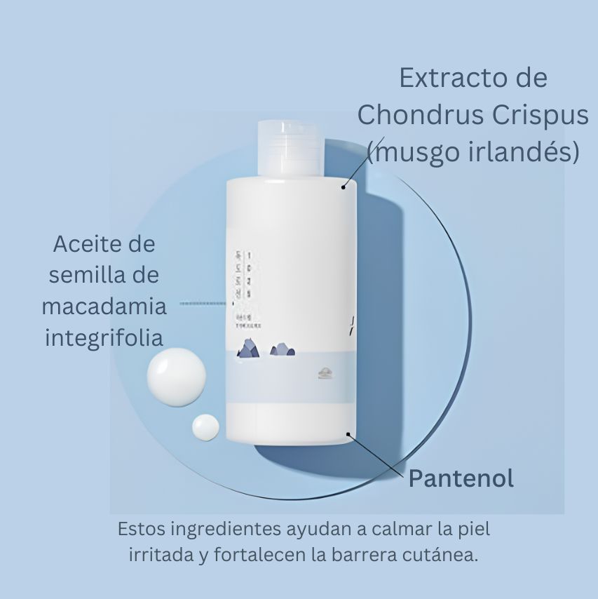 Tónico facial coreano Round Lab Dokdo 1025 hidratante para piel sensible